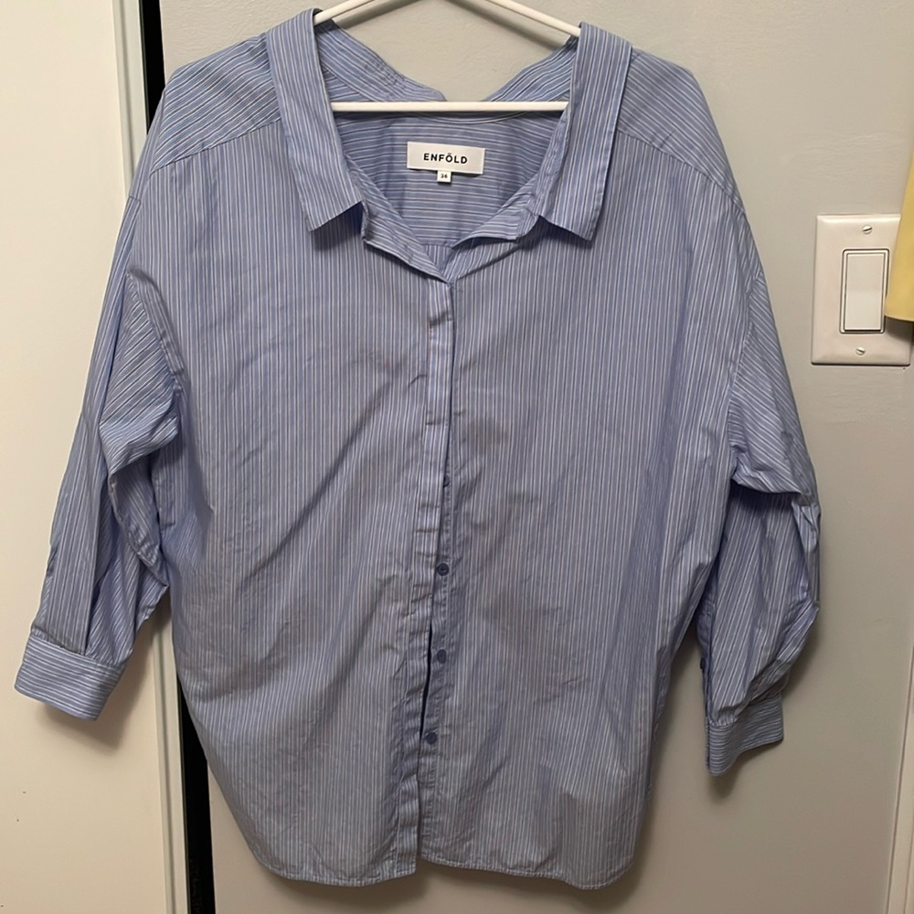 Striped Blue Button Down Shirt